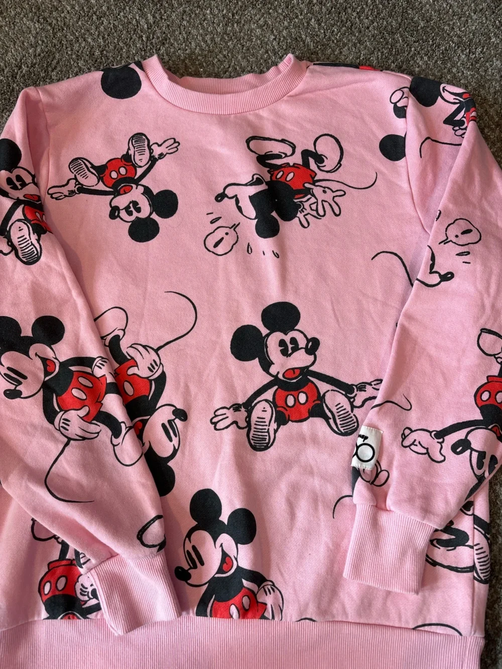 Disney Pink Mickey Mouse Long Sleeve Pajama Top